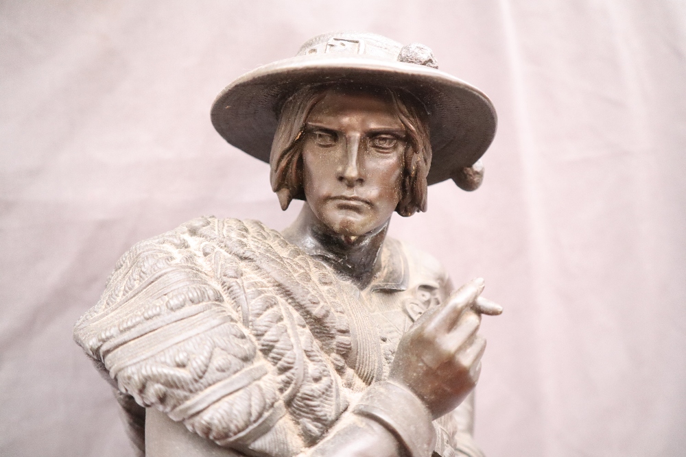***Unfortunately this lot has been withdrawn from sale*** A spelter Conquistador type figure, - Image 3 of 11