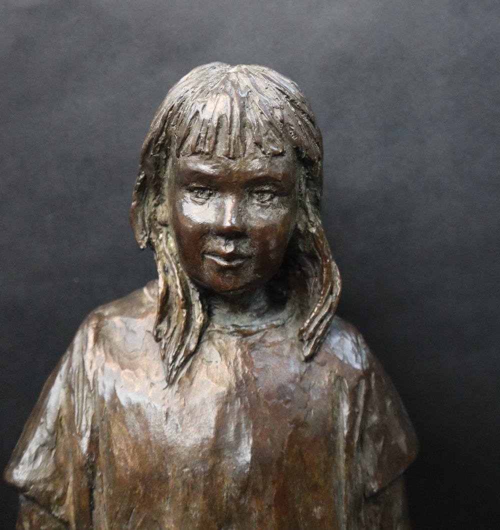 Philip Blacker A girl herding ducks Bronze Initialled and dated '02 Limited edition No. - Image 7 of 15