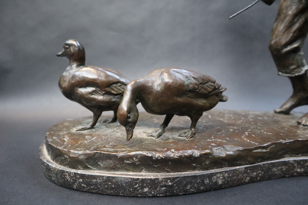 Philip Blacker A girl herding ducks Bronze Initialled and dated '02 Limited edition No. - Image 5 of 15