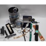 A Seiko Alarm-Chronograph H357-5000 wristwatch, together with a Casio wave ceptor wristwatch,