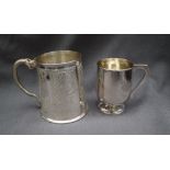 A Chinese silver tankard,