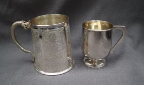 A Chinese silver tankard,