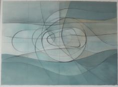 Patrick Haughton Atlantic Edge IV Watercolour Initialled and dated 02.03.2008 56 x 75.