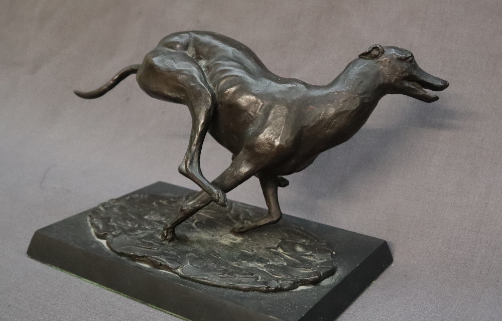 Philip Blacker A greyhound in motion Bronze Initialled and dated '83 Limited edition No. - Image 4 of 8