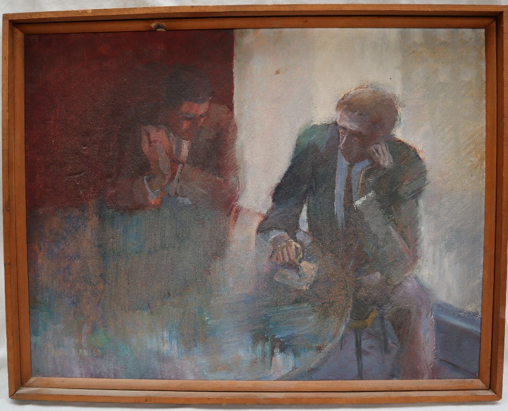 Ivor John Davies "Y Barddd Y Man Y Bo Neirtheint A Gaffo" Oil on Board Signed Arts Council of Great - Image 2 of 5