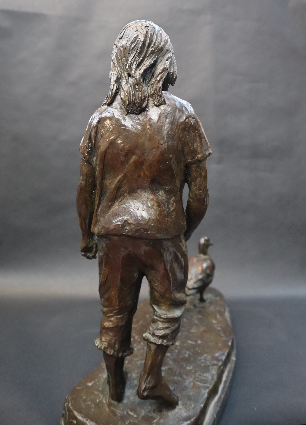 Philip Blacker A girl herding ducks Bronze Initialled and dated '02 Limited edition No. - Image 11 of 15