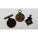 Two World War I medals including the Victory Medal and The British War Medal,