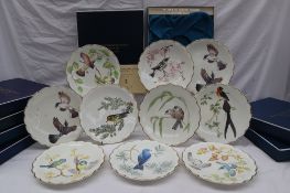 Ten Royal Worcester dessert plates - The Birds of Dorothy Doughty, limited edition, Numbers 1, 2,