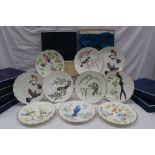 Ten Royal Worcester dessert plates - The Birds of Dorothy Doughty, limited edition, Numbers 1, 2,