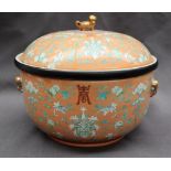 A Chinese porcelain tureen, cover and liner,