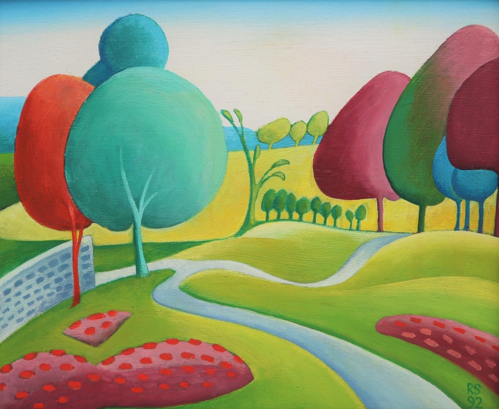 Ralph Spiller Singleton Park Oil on board Initialled and dated '92 23.5 x 28.