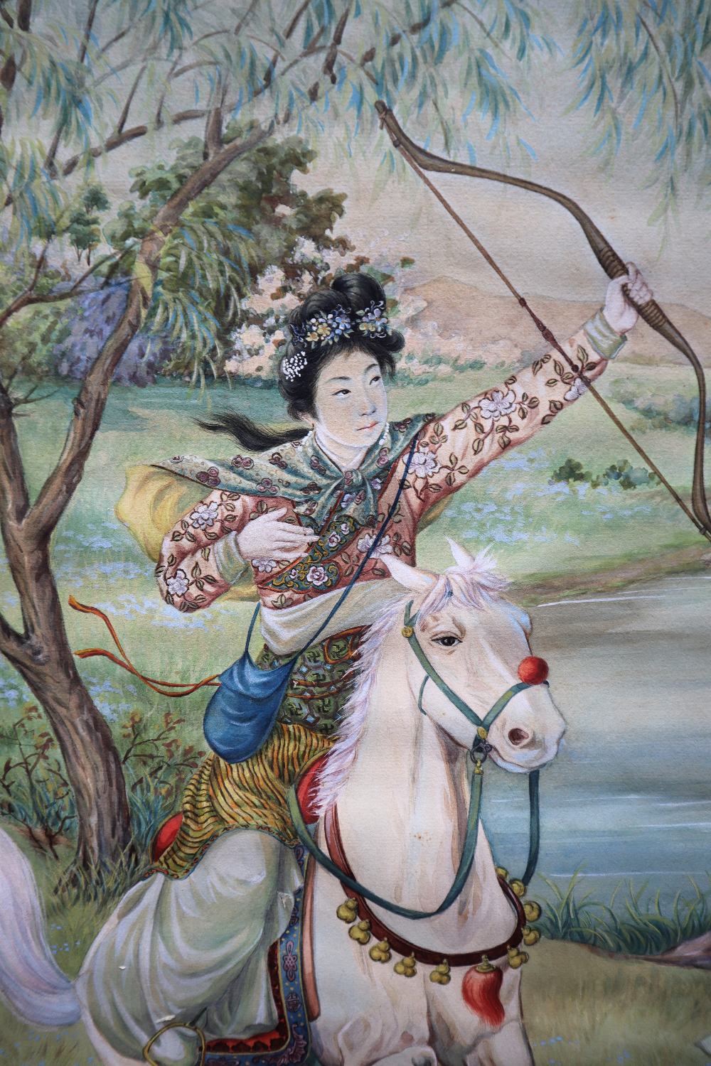 20th Century Chinese School An archer on horseback, - Image 3 of 8