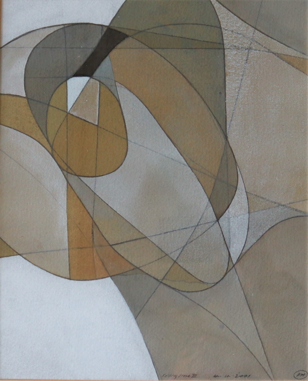 Patrick Haughton Rolling Stone III Watercolour Initialled and dated 4.4. - Image 2 of 4