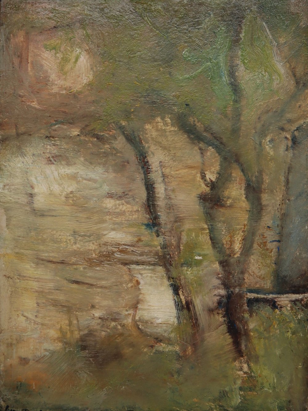Ivor Davies Trees Oil on canvas Signed 25 x 19cm ***Artists Resale Rights May Apply to this Lot***