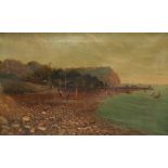 R Allan A Beach scene Oil on canvas Signed 32.5 x 53.