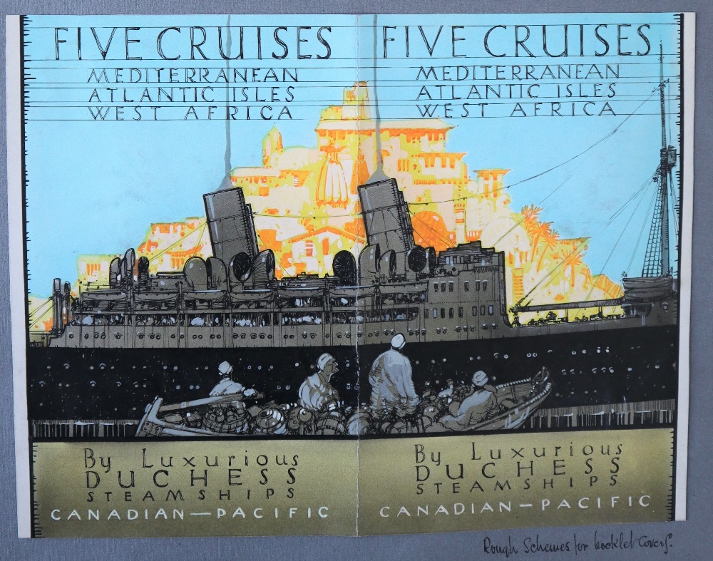 Leslie Carr (1891-1969) Five Cruises Mediterranean, Atlantic Isles, W.
