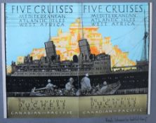 Leslie Carr (1891-1969) Five Cruises Mediterranean, Atlantic Isles, W.