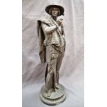 ***Unfortunately this lot has been withdrawn from sale*** A spelter Conquistador type figure,