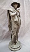 ***Unfortunately this lot has been withdrawn from sale*** A spelter Conquistador type figure,