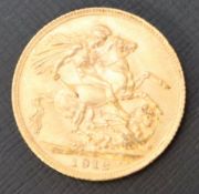 A George V gold sovereigns,