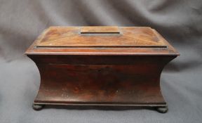 A Victorian rosewood tea caddy,