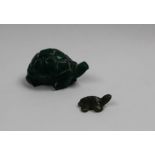 A South Africa Verdite carved tortoise,