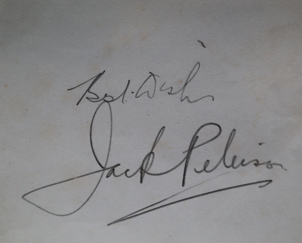 Jack Peterson - British Heavyweight boxing champion, autograph sheet signed in pencil, - Image 6 of 6