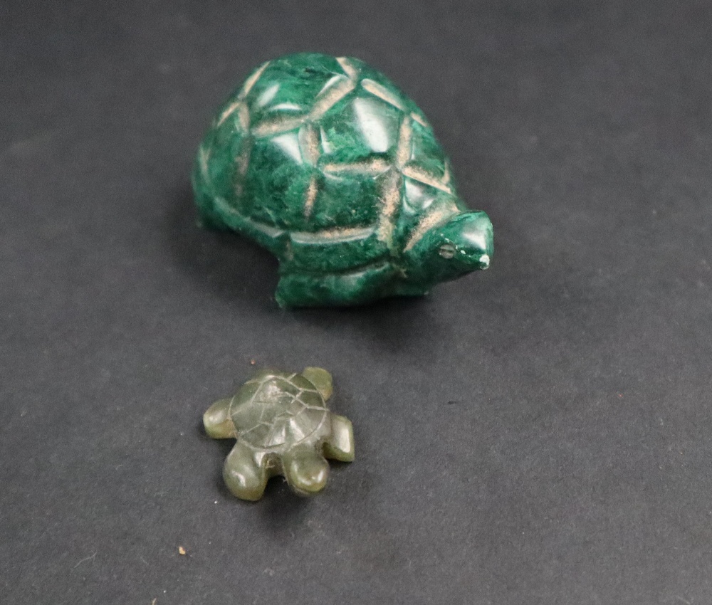 A South Africa Verdite carved tortoise, - Image 2 of 7