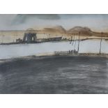 Roger Cecil A coal mining scene Watercolour Signed 56 x 76cm