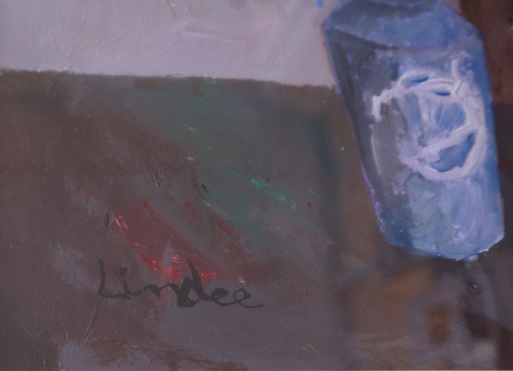 Lauren Lindee Still life study of a vase of flowers Acrylics Signed 33 x 23cm Together with - Image 5 of 6