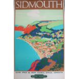 After Leslie Carr (1891-1969) Sidmouth British Railways Travel Poster Lithograph printed in colours