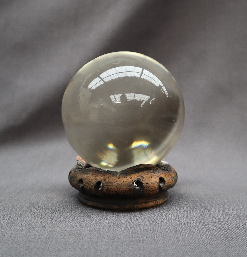 A 'Crystal ball' 8cm diameter, - Image 2 of 4