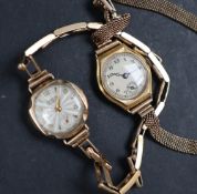 A Lady's 18ct yellow gold wristwatch,