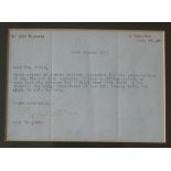 Sir John Betjeman, a typed letter on headed note paper,
