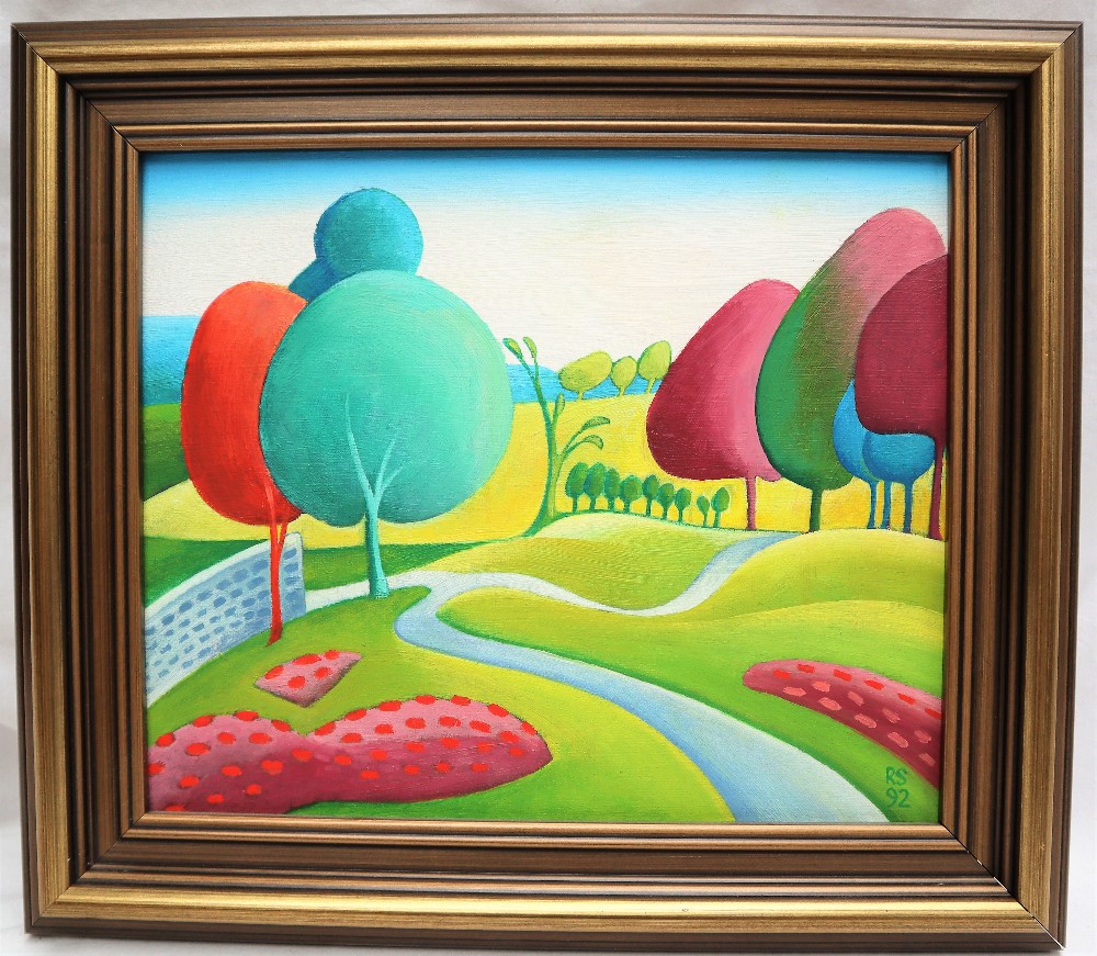 Ralph Spiller Singleton Park Oil on board Initialled and dated '92 23.5 x 28. - Image 3 of 4