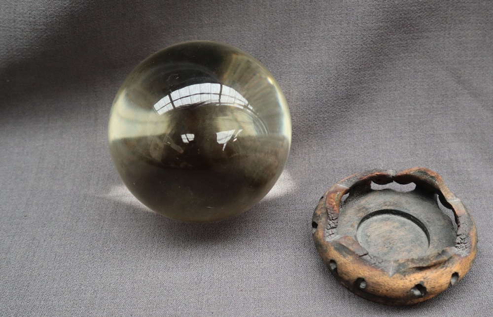 A 'Crystal ball' 8cm diameter, - Image 4 of 4