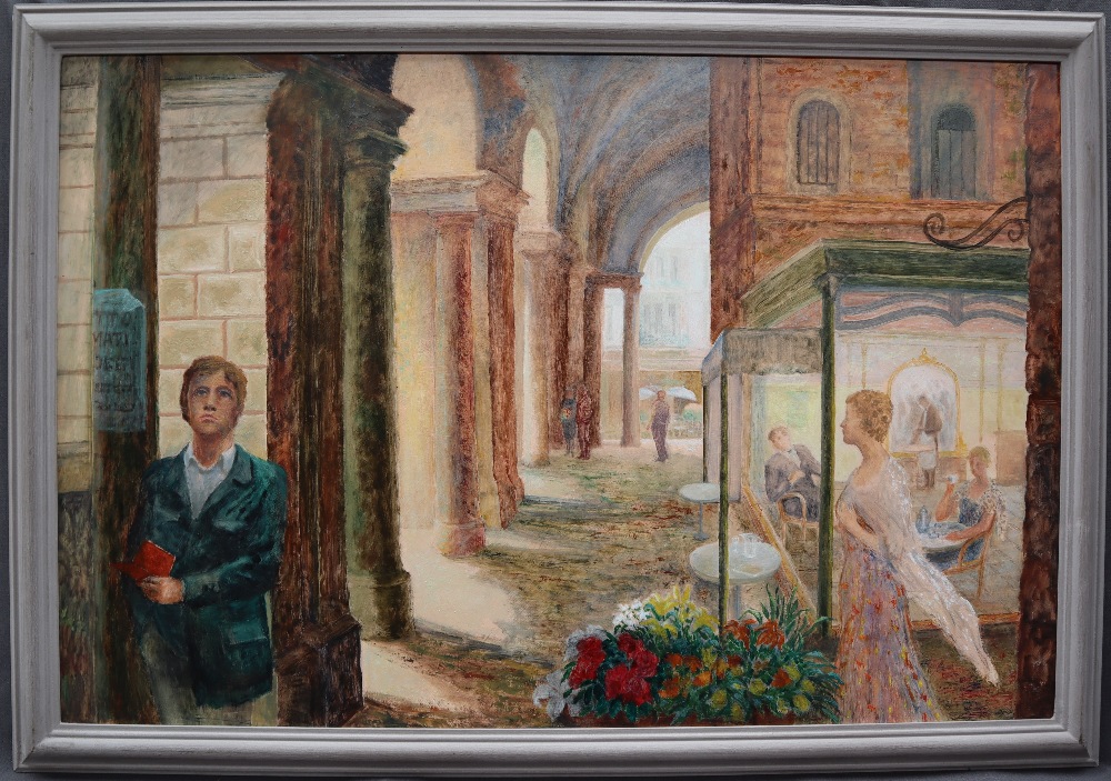 Felicity Charlton Image of Vicenza Oil on board Signed and label verso 60 x 90cm ***Artists Resale - Image 2 of 5