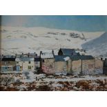 Christopher Hall Snow, Nant-y-Moel Oil on board Signed 25 x 34.
