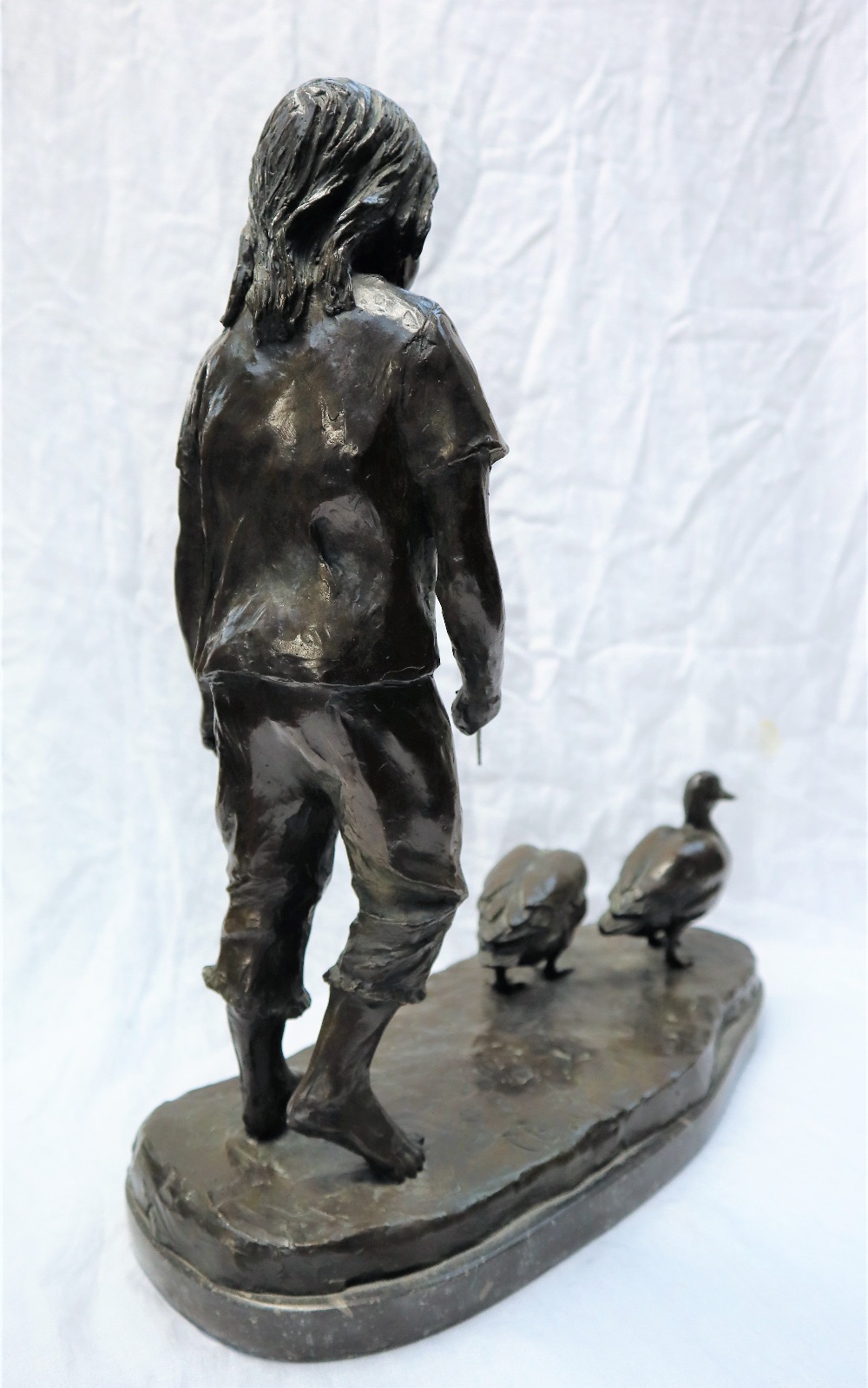 Philip Blacker A girl herding ducks Bronze Initialled and dated '02 Limited edition No. - Image 15 of 15