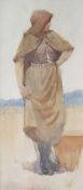 Attributed to William Lee Hankey A standing female figure Watercolour 53 x 24.