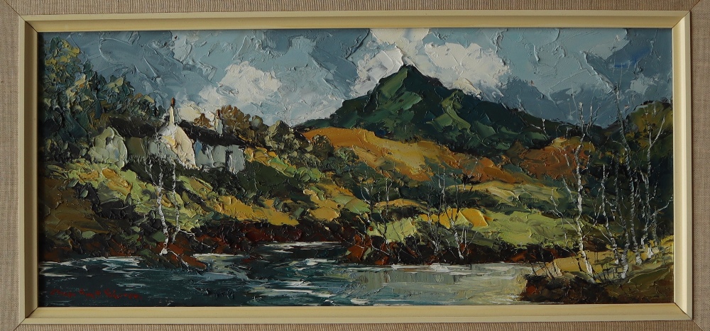 Charles Wyatt Warren Moel Siabod Oil on board Signed Label verso 23.