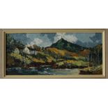 Charles Wyatt Warren Moel Siabod Oil on board Signed Label verso 23.