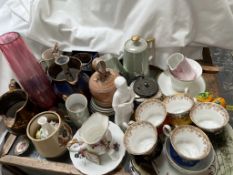 A Royal Doulton dish together with part coffee set, tea cups,