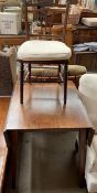 A 20th century drop leaf dining table together with a bedroom chair