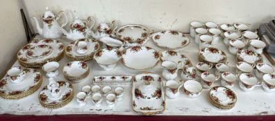 An extensive Royal Albert old country roses pattern part tea and dinner set etc