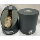 A gentleman's Citizen Eco Drive WR 100 day date wristwatch,