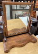 A Victorian mahogany framed toilet mirror