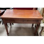 A 19th century mahogany tea table,