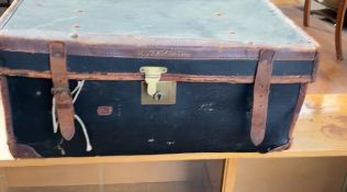 A leather bound trunk