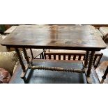 An Edwardian walnut side table,